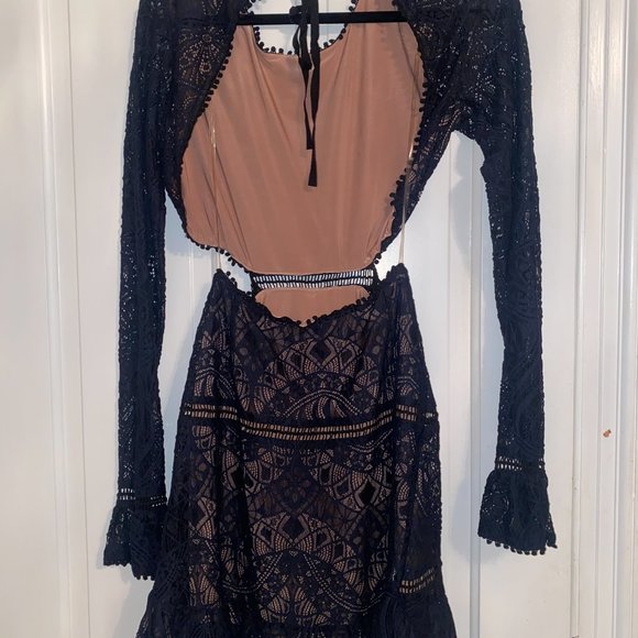 For Love and Lemons Black Emerie Cut Out Dress M - Picture 4 of 4